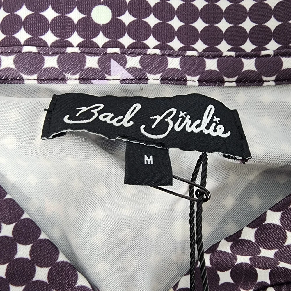 Bad Birdie Purple and White Patterned Polo - Picture 4 of 6